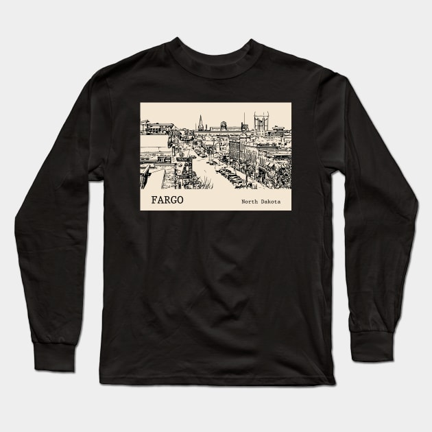 Fargo North Dakota Long Sleeve T-Shirt by Lakeric